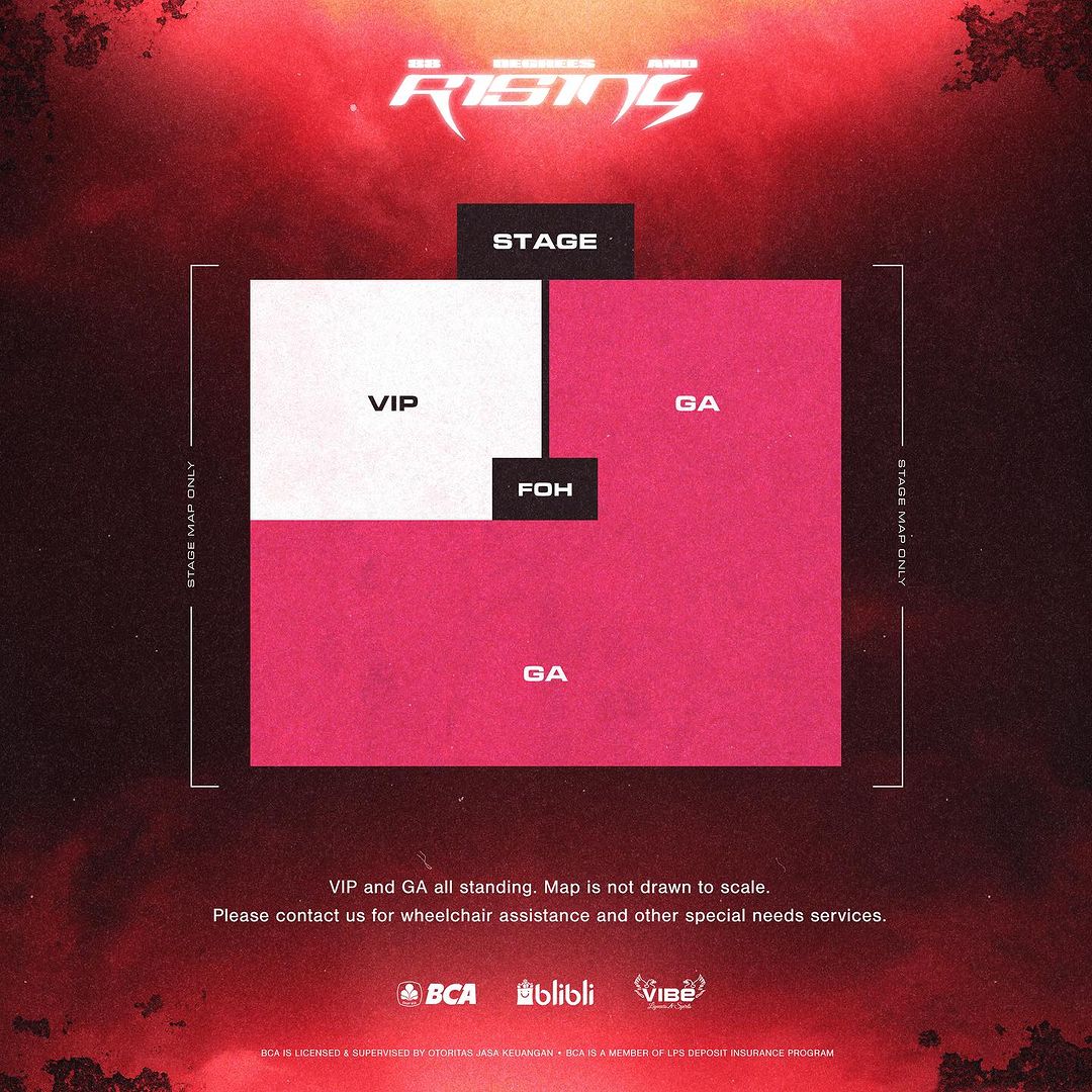 Seat Plan 88Rising Jakarta 2023